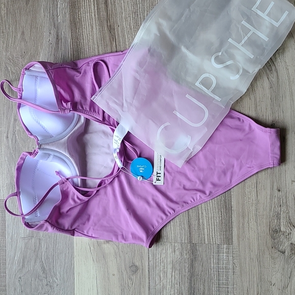 NWT Cupshe underwire Pushup purple one piece - never worn! Lilac/orchid! 💜💟 - Picture 6 of 6